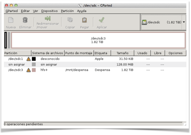 Programa GParted
